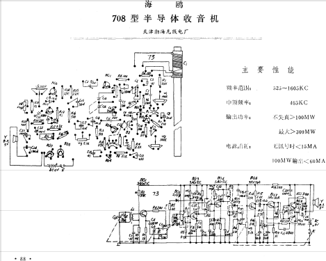 Haiou 海鸥 708; Tianjin 天津渤海无线... (ID = 801370) Radio