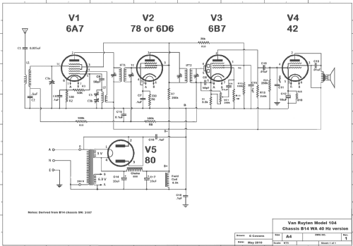 Van Ruyten Model 104 B14; Tilbury & Lewis Pty. (ID = 2650263) Radio