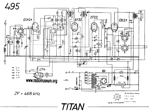 Tisch-Kombi 495; Titan AG; Zürich (ID = 20902) Radio