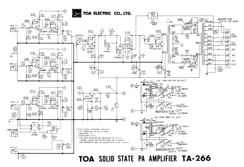 TA-266; Toa Electric Co., (ID = 759911) Ampl/Mixer