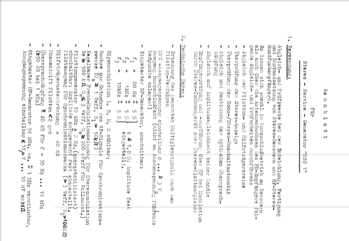 Stereo-Service-Generator SSG1; Tonfunk; Ermsleben/ (ID = 2184521) Equipment