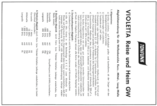 Heim- und Reise- Violetta GW; Tonfunk GmbH; (ID = 467170) Radio
