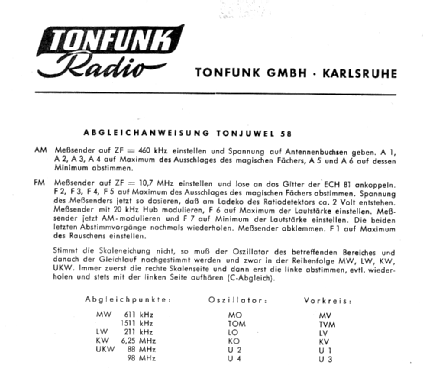 Tonjuwel 58 W347; Tonfunk GmbH; (ID = 112951) Radio