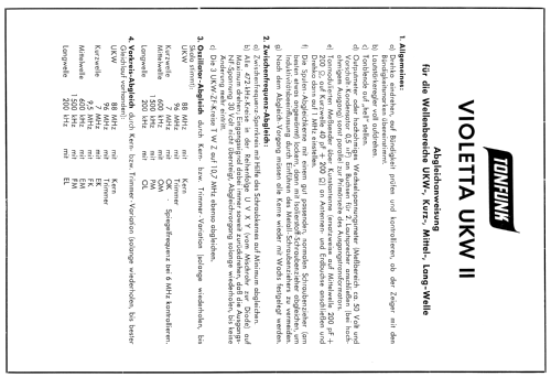 Violetta II UKW II; Tonfunk GmbH; (ID = 1522895) Radio