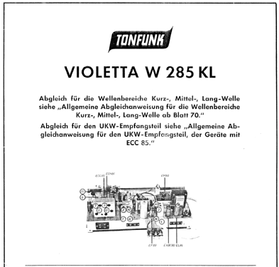 Violetta W285KL/3D; Tonfunk GmbH; (ID = 1527941) Radio