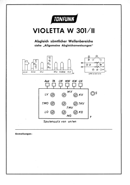 Violetta W301/II; Tonfunk GmbH; (ID = 2823404) Radio