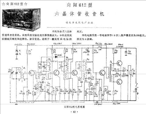 Xiangyang 向阳 612; Tonghua 通化市无线电... (ID = 814438) Radio