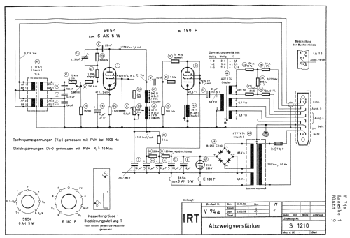 Abzweigverstärker V74a; Tonographie (ID = 1193770) Verst/Mix