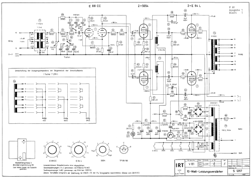 10 Watt Leistungsverstärker V81; Tonographie (ID = 1254684) Verst/Mix