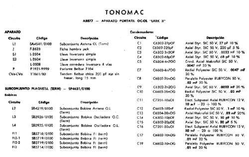 Lark II A-5877; Tonomac SAIC, Buenos (ID = 583662) Radio