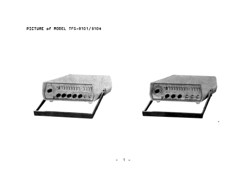 Function Generator TFG-8101; Topward Electric (ID = 2531772) Equipment