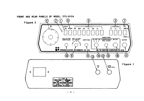 Function Generator TFG-8101; Topward Electric (ID = 2531776) Equipment