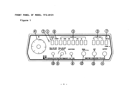 Function Generator TFG-8104; Topward Electric (ID = 2531820) Equipment