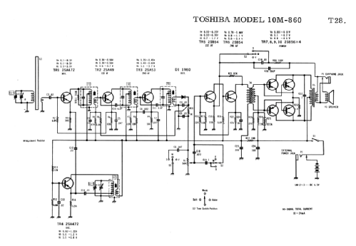 10M-860 Radio Toshiba Corporation; Tokyo, build 1967– |Radiomuseum.org