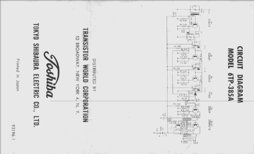 6 TP-385 A; Toshiba Corporation; (ID = 1684700) Radio