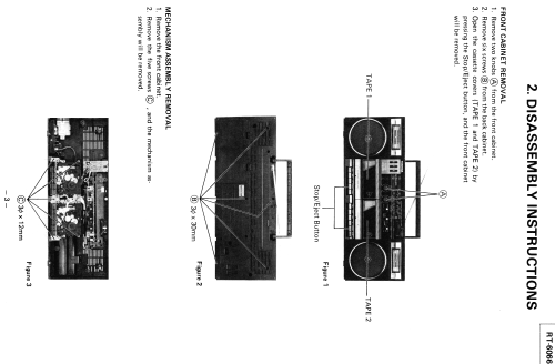 AM-FM Stereo Radio Cassette Recorder RT-6066; Toshiba Corporation; (ID = 1818549) Radio