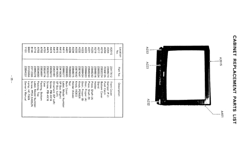 Colour TV 258T7D; Toshiba Corporation; (ID = 2508100) Television