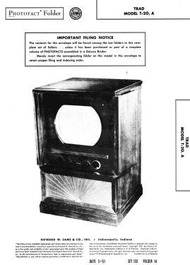 T-20A; Trad Television Corp (ID = 2921173) Televisore