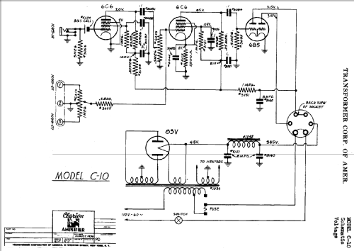 Clarion Amplifier C-10; Clarion, Transformer (ID = 735388) Ampl/Mixer