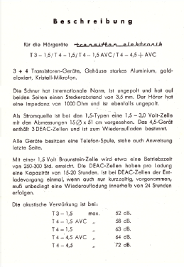 Hörgerät T4-1.5; Transitton- (ID = 2957671) Medicine