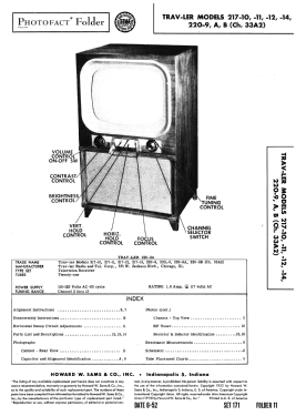 217-10 Ch= 33A2; Trav-Ler Karenola (ID = 3064567) Television