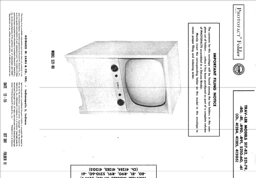 521-74 Ch= 412E5; Trav-Ler Karenola (ID = 2687765) Televisore