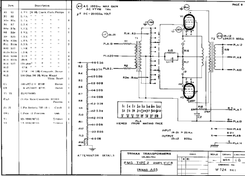 Amplifier PMG Type 2 A65; Trimax Transformers (ID = 2014294) Ampl/Mixer