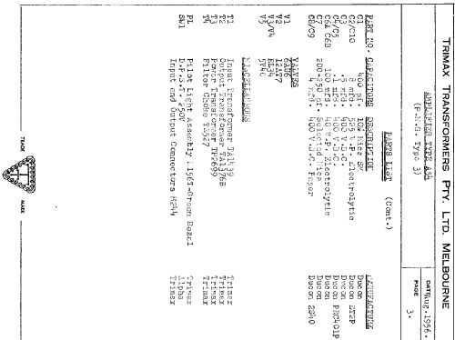 Amplifier A54 ; Trimax Transformers (ID = 2011115) Ampl/Mixer