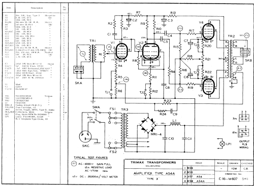 Amplifier A54B ; Trimax Transformers (ID = 2011116) Verst/Mix