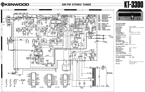 AM-FM Stereo Tuner KT-3300; Kenwood, Trio- (ID = 2233540) Radio