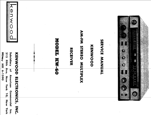 KW-60 Deluxe AM-FM Stereo Multiplex Receiver ; Kenwood, Trio- (ID = 700555) Radio