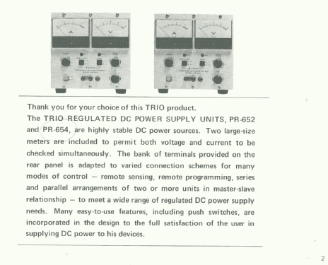 Voltage Regulated DC Power Supply PR-654 Power-S Kenwood, Trio-  |Radiomuseum.org