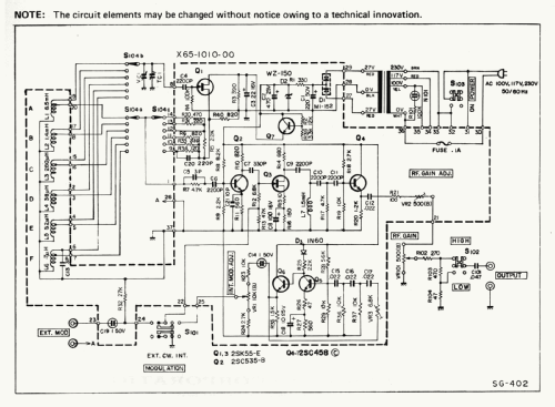 RF Signal Generator SG-402; Kenwood, Trio- (ID = 1564308) Equipment