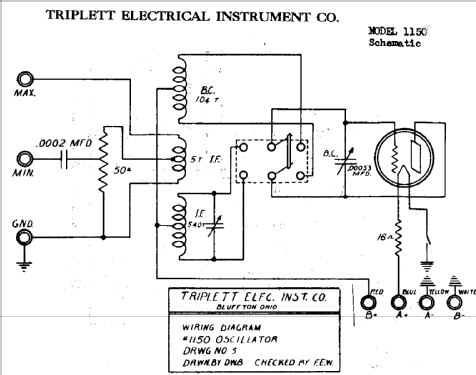 Long-Wave Oscillator 1150; Triplett Electrical (ID = 719361) Equipment