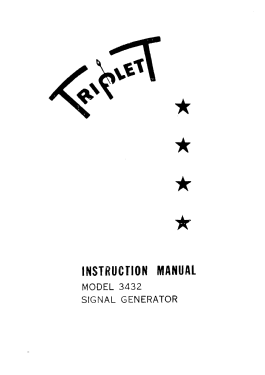 Test Oscillator 3432; Triplett Electrical (ID = 2956302) Equipment