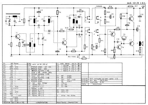 Radio a Transistor 611/R; TRL electronic; (ID = 2931965) Radio