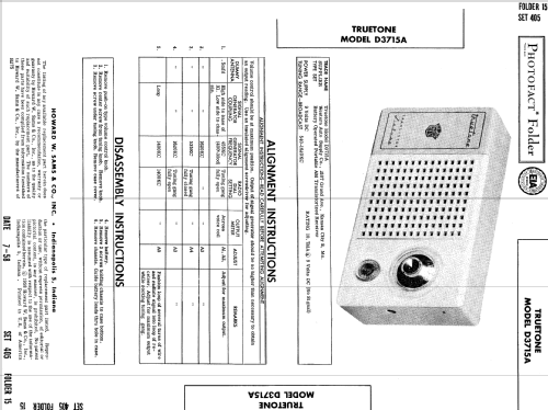 D3715A Truetone De Luxe ; Western Auto Supply (ID = 812948) Radio