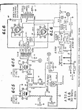 Amplificador A-32A; UCOA; Buenos Aires (ID = 2934737) Ampl/Mixer