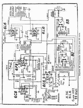 Amplificador A-36; UCOA; Buenos Aires (ID = 2934739) Ampl/Mixer