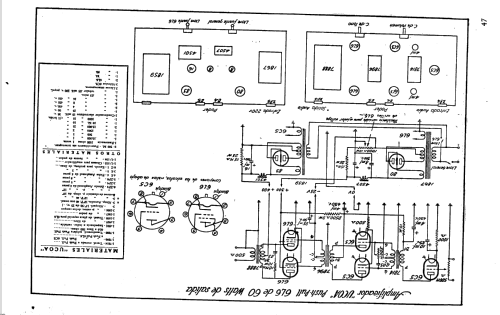 Amplificador UCOA Push-Pull 6L6 60Watts; UCOA; Buenos Aires (ID = 397358) Ampl/Mixer