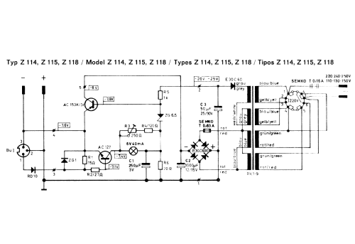 Netzanschluss- und Ladegerät Z118; Uher Werke; München (ID = 1389132) Power-S