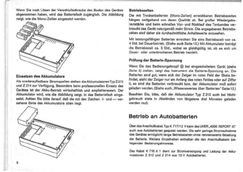 Report 4000 IC; Uher Werke; München (ID = 2672719) R-Player