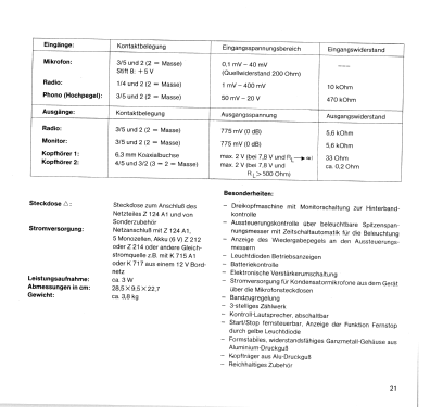 Report Monitor 4400; Uher Werke; München (ID = 2935937) R-Player