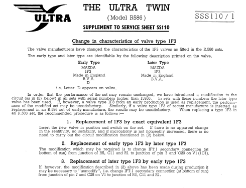 Twin R586; Ultra Electric Ltd.; (ID = 3083407) Radio