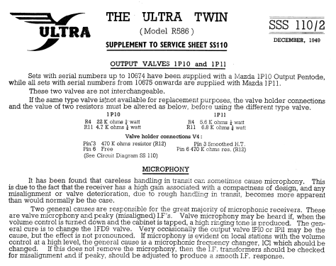 Twin R586; Ultra Electric Ltd.; (ID = 3083408) Radio