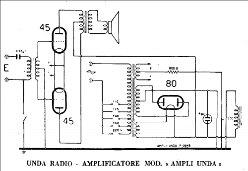 Ampli-Unda ; Unda Radio; Como, (ID = 953954) Ampl/Mixer