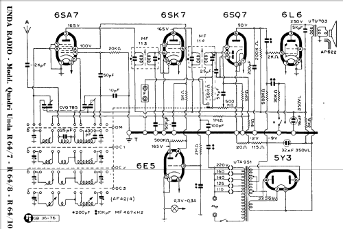 Quadri Unda 64/8; Unda Radio; Como, (ID = 954450) Radio