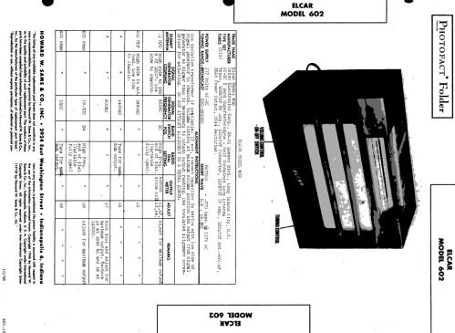 Elcar 602; Union Electronics (ID = 507034) Radio