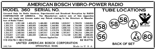 360 ; United American (ID = 3100862) Radio