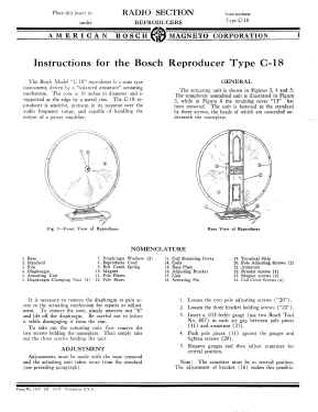 Reproducer 603, Type C-18; United American (ID = 2866283) Speaker-P